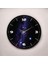 Uzay Yıldız Tasarımlı Siyah Renkli Baskı Desenli Sayılı Hediyelik Ahşap Sessiz Duvar Saati 45CM 2