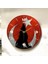 Renkli Baskı Türk Bayrağı Bozkurt Desenli Sayılı Hediyelik Ahşap Sessiz Duvar Saati 50CM 1