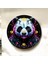 Renkli Baskı Panda Gamer Desenli Sayılı Hediyelik Ahşap Sessiz Duvar Saati 45CM 1