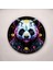 Renkli Baskı Panda Gamer Desenli Sayılı Hediyelik Ahşap Sessiz Duvar Saati 45CM 2