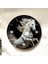 Beyaz At Siyah Renkli Baskı Hayvan Desenli Sayılı Hediyelik Ahşap Sessiz Duvar Saati 45CM 1