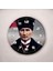 Renkli Baskı Atatürk Desenli Sayılı Hediyelik Ahşap Sessiz Duvar Saati 45CM 2