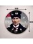 Renkli Baskı Atatürk Desenli Sayılı Hediyelik Ahşap Sessiz Duvar Saati 45CM 3