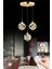 Istanbul Avize Dali 3'lü Gold Kumandalı 3 Renk Ledli Modern LED Aplik 1