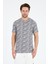 Erkek Bisiklet Yaka Desenli T-Shirt – %100 Pamuk – Rahat ve Şık Günlük Kısa Kollu Tişört 0115 2