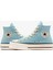 Chuck Taylor All Star Lift Kadın Mavi Süet Platform SNEAKER.423 6