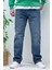 Erkek Beli Lastikli Rahat Kullanım Baggy Kot Pantolon 1
