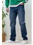 Erkek Beli Lastikli Rahat Kullanım Baggy Kot Pantolon 4
