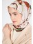 Kahve Çiçek Desenli Eşarp 5693 1