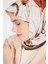 Kahve Çiçek Desenli Eşarp 5693 2