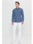 Pamuklu Flanel Slim Fit Dar Kesim Düğmeli Yaka Gömlek 2