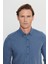 Pamuklu Flanel Slim Fit Dar Kesim Düğmeli Yaka Gömlek 4
