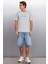 KINGSLEY Erkek %100 Pamuk Baskılı Kısa Kollu Regular Fit Gri T-Shirt 10