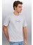 KINGSLEY Erkek %100 Pamuk Baskılı Kısa Kollu Regular Fit Gri T-Shirt 11