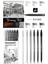 Eskiz Defteri A5 120 gr 50 Yaprak Monami Plus Pen Su Bazlı Keçeli Kalem Seti 6'lı Grey Tones 1