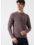 12160904 Fresh Knit O Yaka Erkek Mürdüm Kazak 3