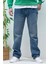 Erkek Beli Lastikli Rahat Kullanım Baggy Kot Pantolon 1