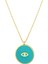 Mavi Mineli Evil Eye Madalyon Kolye 1
