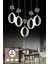 Istanbul Avize Zeus Yemek Masası 5'li Gümüş Kumandalı 3 Renk Ledli Modern LED Avize 2