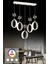 Istanbul Avize Zeus Yemek Masası 5'li Gümüş Kumandalı 3 Renk Ledli Modern LED Avize 4
