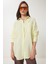 Oversize Basic Müslin Gömlek Açık Sarı LMX0002 4