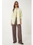 Oversize Basic Müslin Gömlek Açık Sarı LMX0002 5