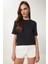 2'li Paket Pamuklu Basic Örme T-Shirt Siyah Füme LAG0002 2