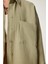 Oversize Basic Müslin Gömlek Açık Haki LMX0002 5