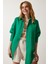 Oversize Basic Müslin Gömlek Yeşil LMX0002 1
