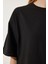 Basic Oversize Örme T-Shirt Siyah LHW0003 4