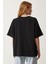 Basic Oversize Örme T-Shirt Siyah LHW0003 5