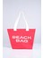 Beach Bag Yazılı Triko Plaj Çantası 3