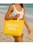 Beach Bag Yazılı Triko Plaj Çantası 1