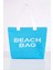 Beach Bag Yazılı Triko Plaj Çantası 2