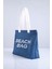 Beach Bag Yazılı Triko Plaj Çantası 2