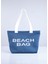 Beach Bag Yazılı Triko Plaj Çantası 3