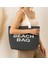 Beach Bag Yazılı Triko Plaj Çantası 1