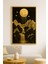 Ayın Yükselişi Modern Tekli Tablosu - Gerçek Cama Baskı Gold Alüminyum Metal Çerçeveli 1