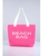Beach Bag Yazılı Triko Plaj Çantası 2
