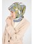 Gri Yaprak Desen Eşarp 3004 2
