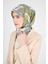 Gri Yaprak Desen Eşarp 3004 3