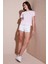 Pamuklu Slim Fit Bisiklet Yaka Minimal Işleme Detaylı T Shirt Bayan T Shirt 5866398 2