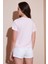 Pamuklu Slim Fit Bisiklet Yaka Minimal Işleme Detaylı T Shirt Bayan T Shirt 5866398 7