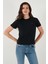 Pamuklu Slim Fit Bisiklet Yaka Minimal Işleme Detaylı T Shirt Bayan T Shirt 5866398 1