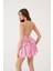 Fırfırlı Halter Yaka Mini Keira Elbise Pembe 2