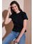 Pamuklu Slim Fit Bisiklet Yaka Minimal Işleme Detaylı T Shirt Bayan T Shirt 5866398 3