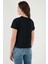 Pamuklu Slim Fit Bisiklet Yaka Minimal Işleme Detaylı T Shirt Bayan T Shirt 5866398 7