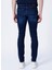 E-Ethan Normal Bel Slim Fit Düz İndigo Erkek Denim Pantolon 4