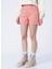 Kdsy113 Yüksek Bel Standart Kalıp Düz Pembe Kadın Mini Şort 3