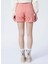 Kdsy113 Yüksek Bel Standart Kalıp Düz Pembe Kadın Mini Şort 4